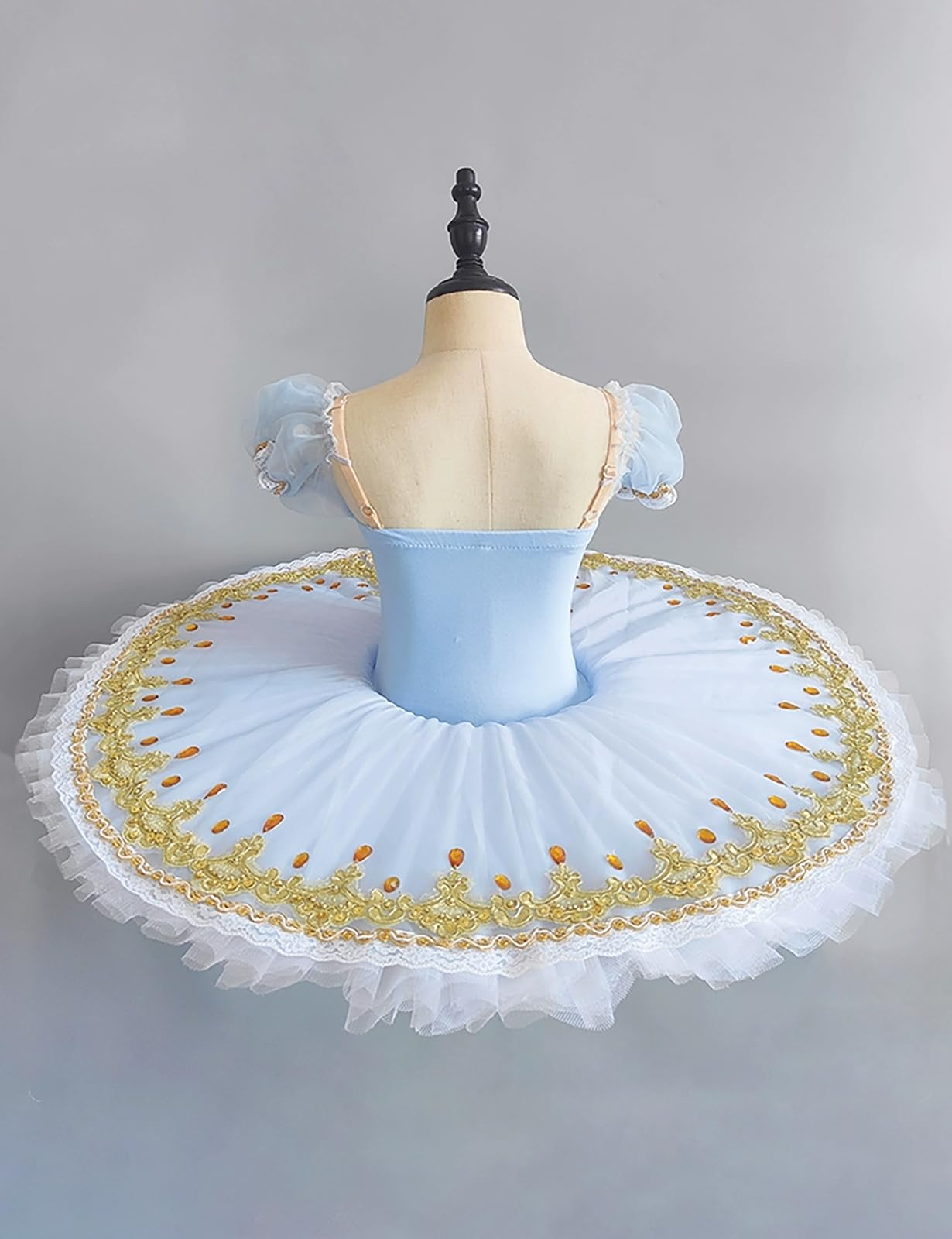 AOQUNFS Niñas Lentejuelas Brillantes Bordado Camisola Tutu Faldas Bailarina Lago de los Cisnes Actuación Disfraz,MTB-109