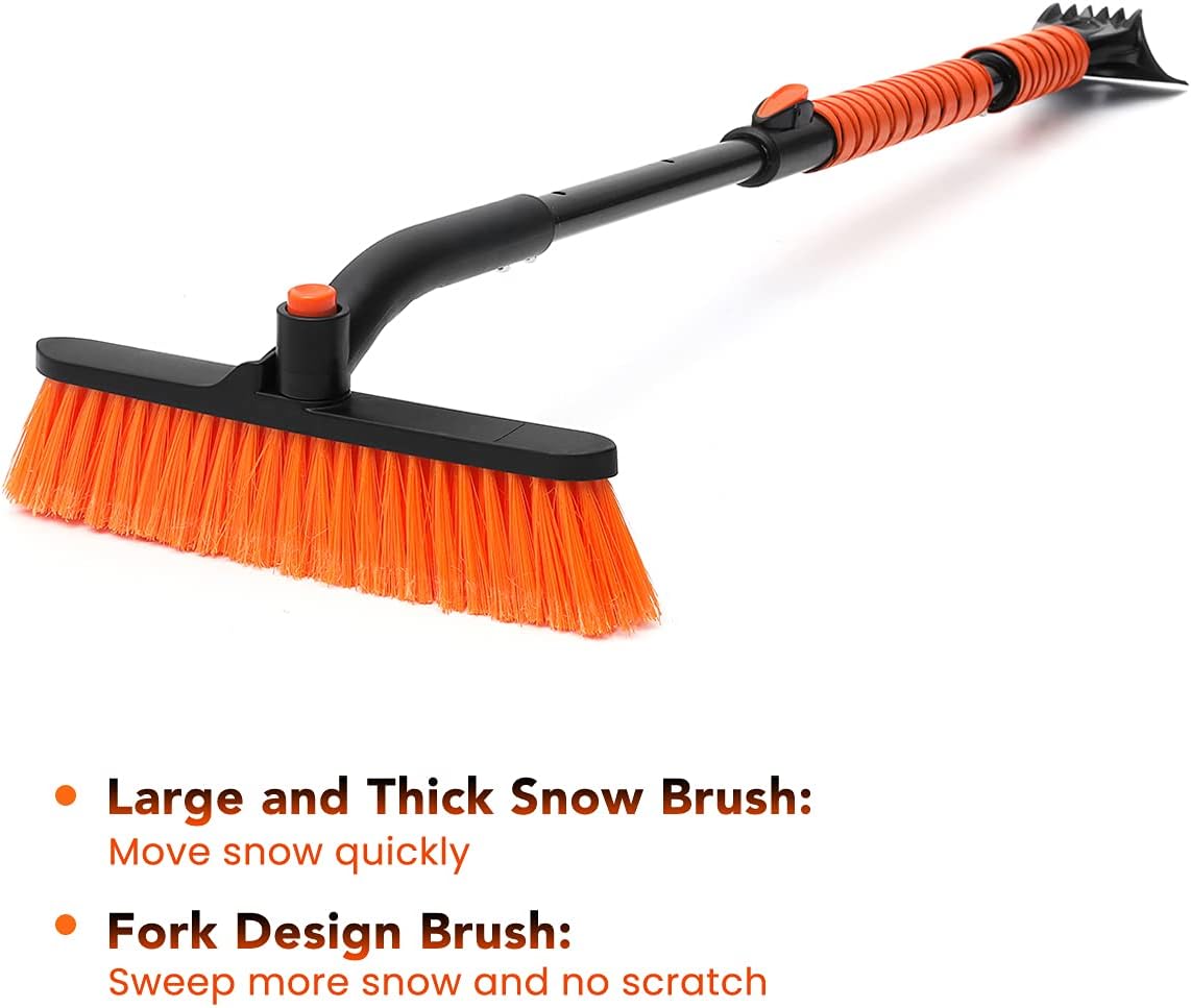MATCEE Snow Brush and Car Ice Scraper for Windshield Snow Scraper with Squeegee 44 Inch Detachable for Auto SUV Car Truck Windscreen Windows