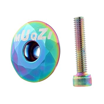 COMBR Mountain Bike Headset Top Cap 28.6mm Fork Replacement Cover Aluminum Alloy Multi with Screw