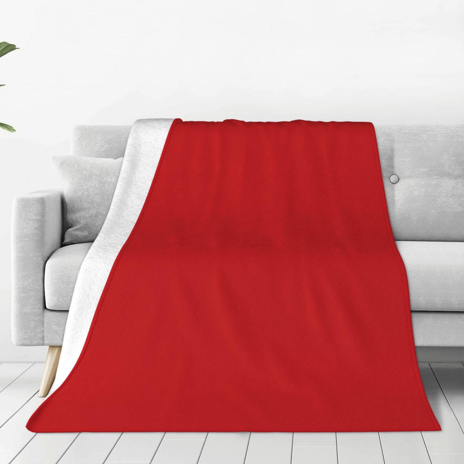 Red Throw Blanket for Gifts Blanket Soft Fuzzy Flannel Bed Blanket for Couch Sofa Bed Chair 60"x50"
