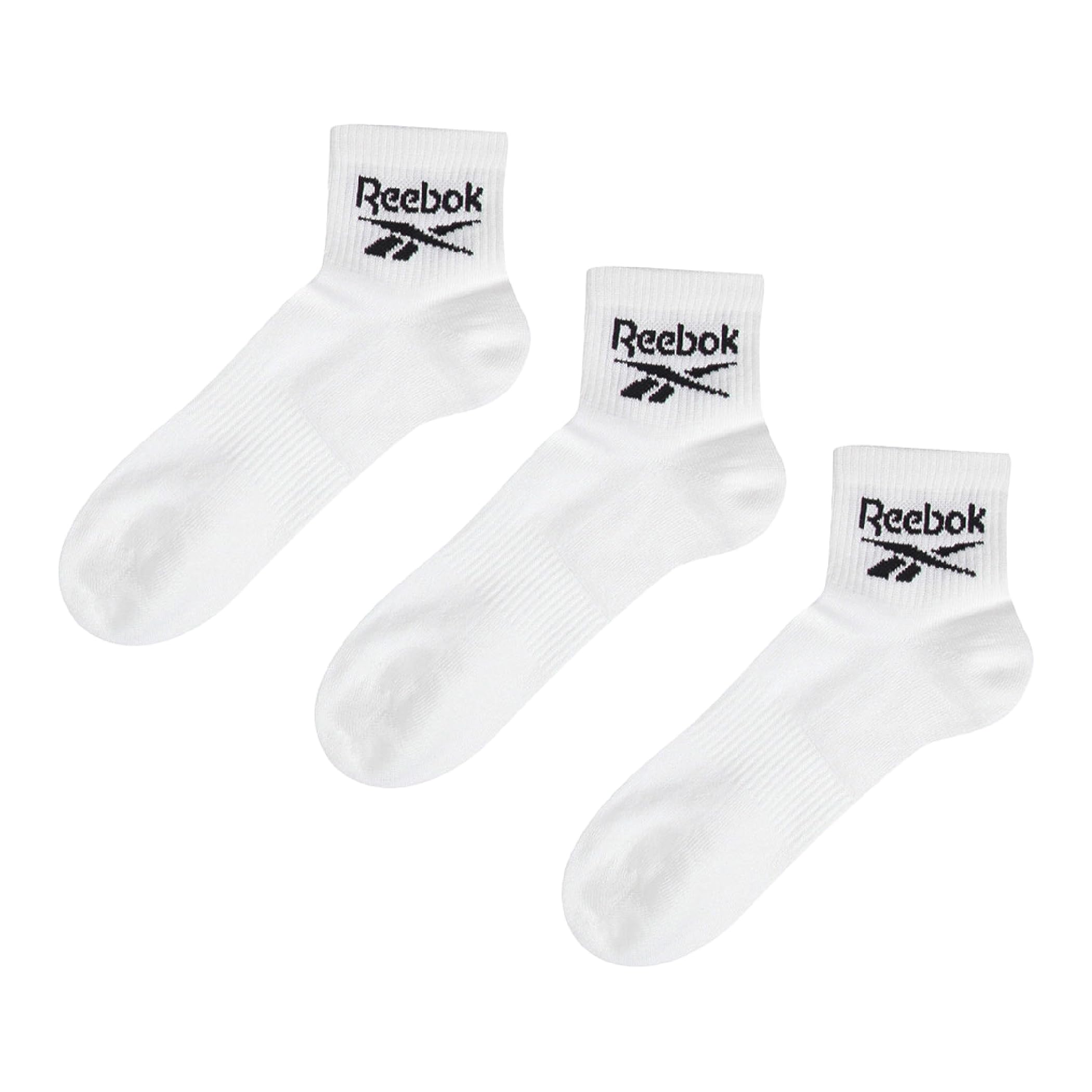 Reebok Chaussettes Cheville Unisex Core Ankle - Confortables Coton Respirant, Pour Usage Quotidien Sport Loisir Marche Yoga Fitness Lavables en Machine, Lot de 3 Paires