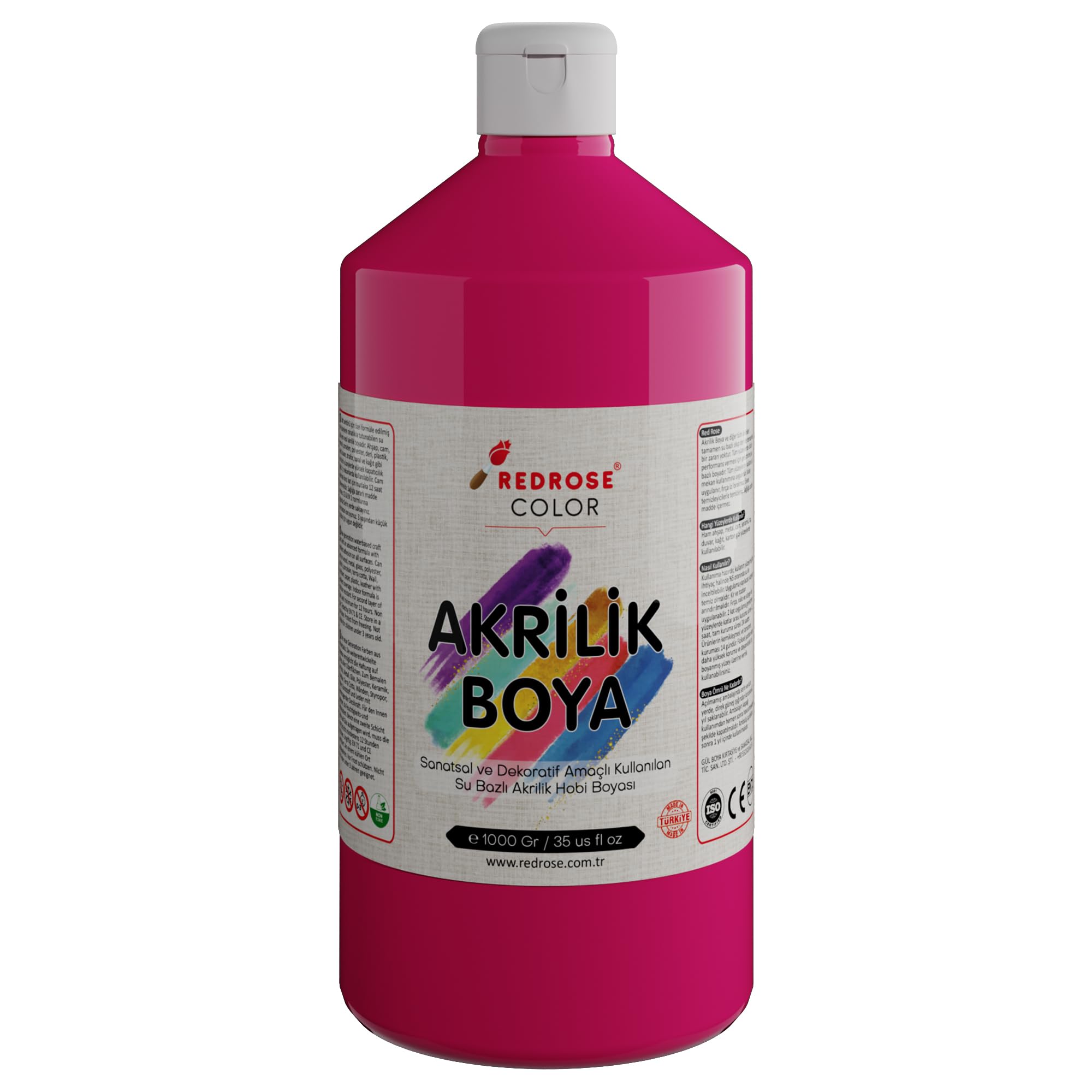 Red Rose Fuşya Akrilik Boya 1000 gr