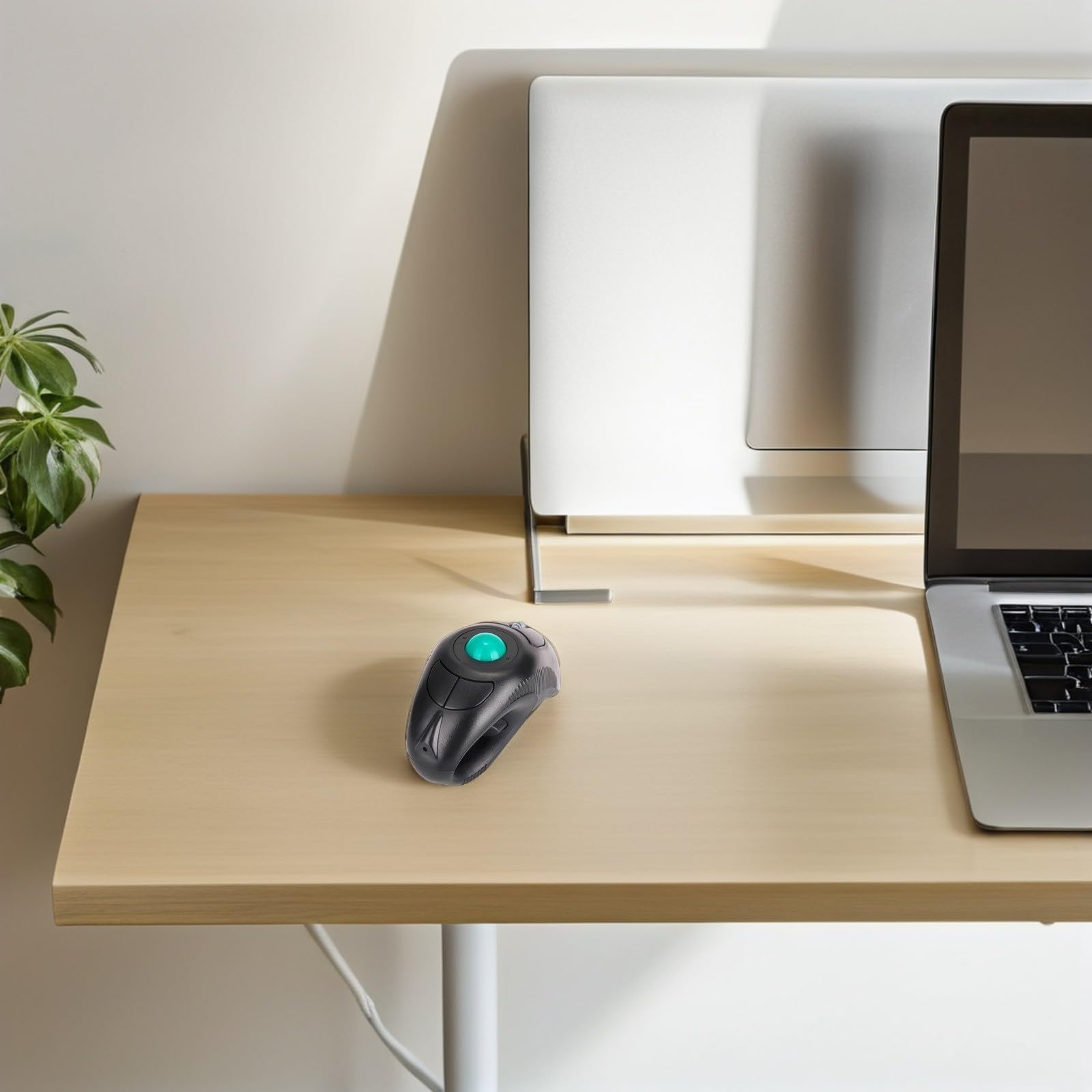 Genérico Mouse Ergonómico Inalámbrico Diseño Off-Table, Plástico Negro, 1000dpi y Puerto USB para Laptop, Adecuado para Usuarios Diestros y Zurdos