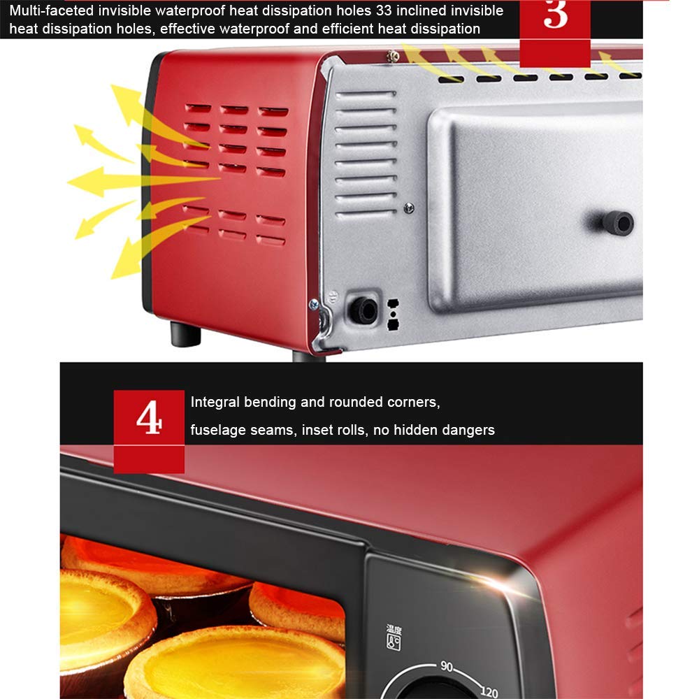 Mały piekarnik, 12L Mini ECompact i wykwintna, oszczędzająca miejsce, dwuwarstwowa forma do pieczenia, łatwa w przygotowaniu, ciasta, chleba, pizzy