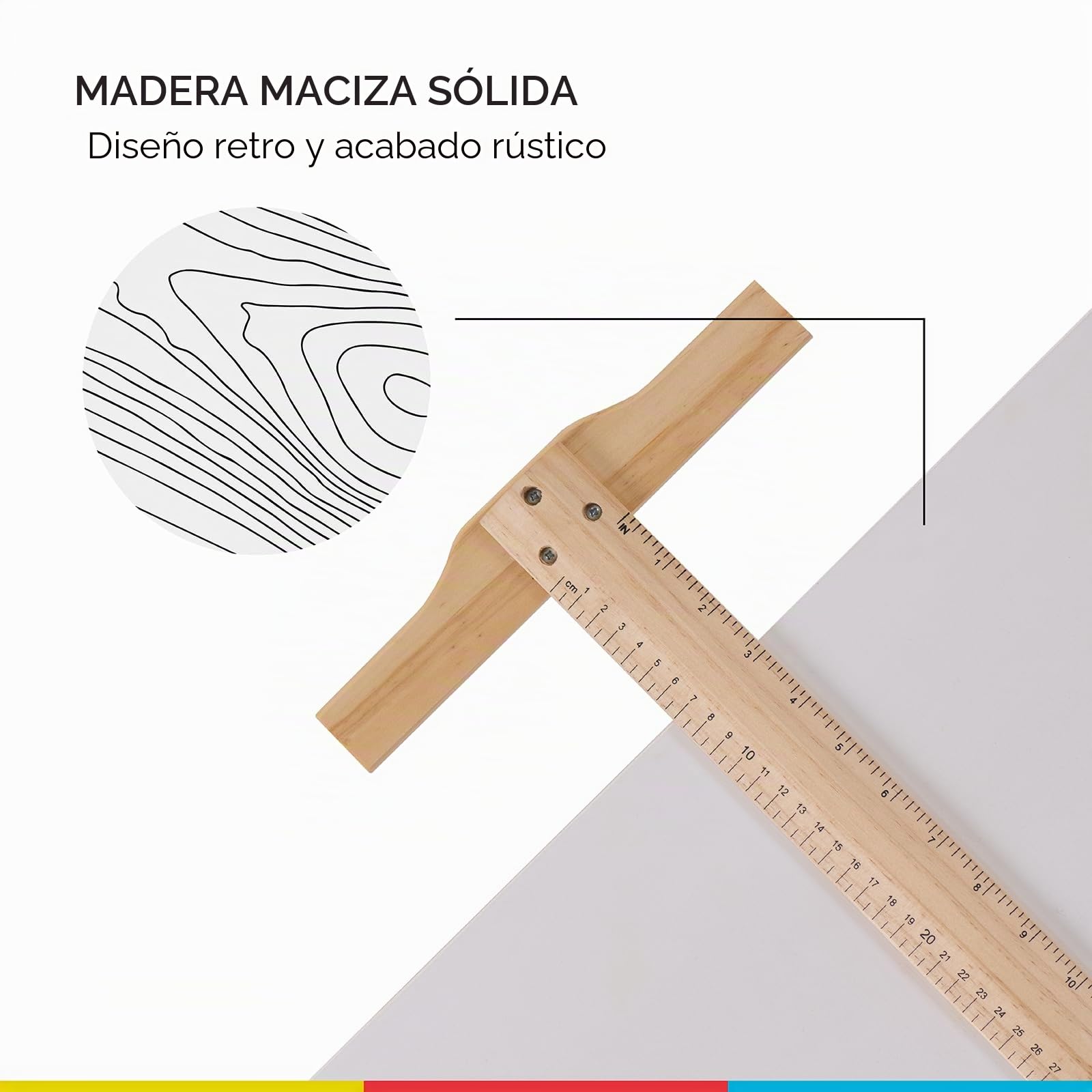 MEEDEN Mesa de Dibujo de Madera con Taburete: Mesa de Pintura Ajustable en Altura de 90 x 60 cm - Escritorio Inclinable para Artistas y Pintores - de Dibujo para Arte y Manualidades
