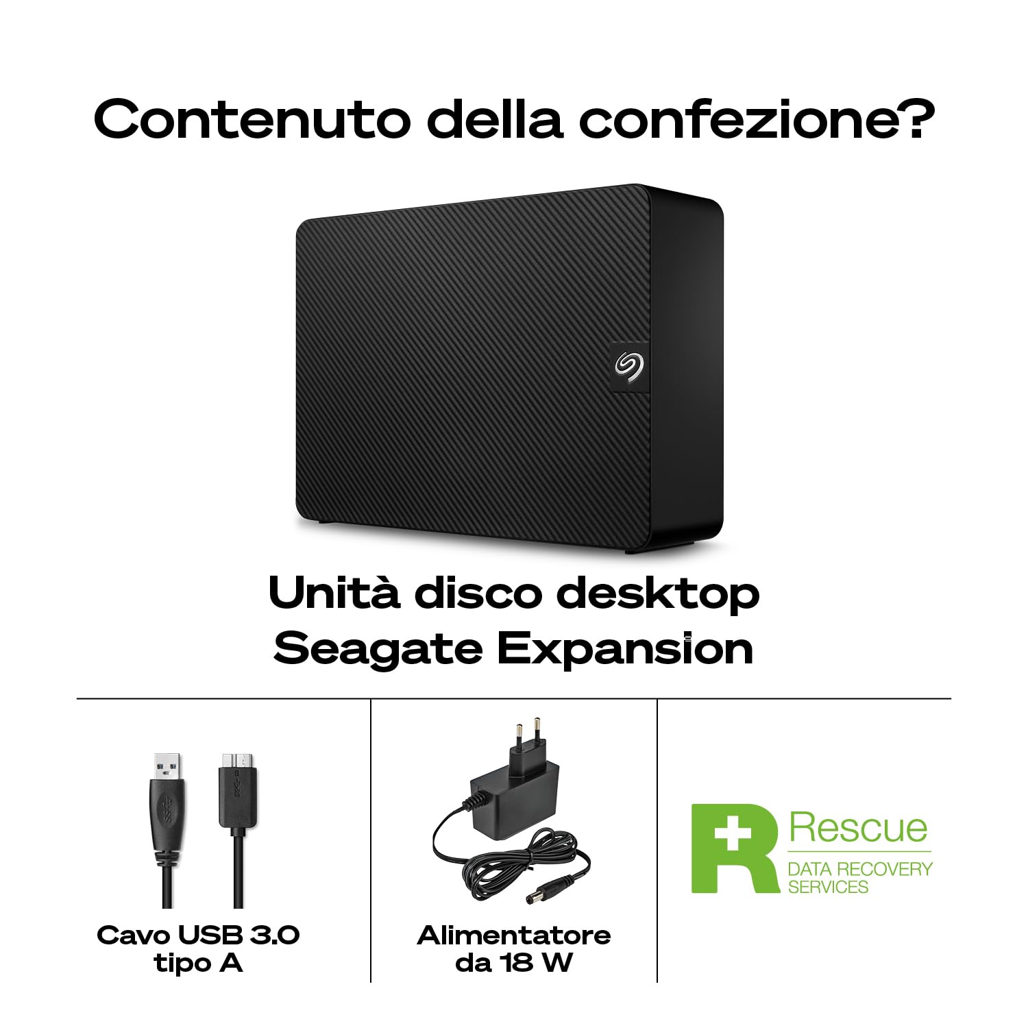 Seagate Expansion Desktop 6TB External Hard Drive 3.5" USB 3.0 Data Rescue Service