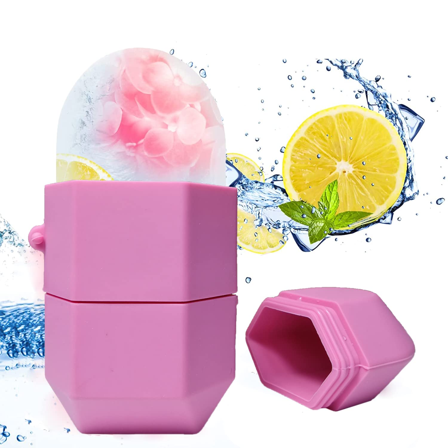 ZGTSJ FCCR Ice Face Roller, Ice Roller for Face and Eye, Reusable Beauty Ice Facial Roller for Face Skin Care Silicone Ice Stick Face Ice Mold Icing Tool, Gifts for Her