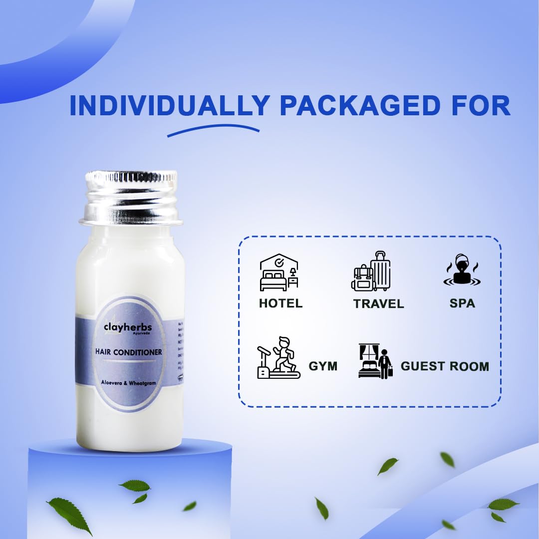 Clayherbs 35ml Luxury Hair Conditioner | Guest House | Hotel Toiletries | Hotel Amenities | Hospital | Marriage Halls | Nourishing | Frizzy hair | Spa (150) 2