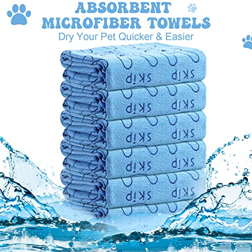 8-Pcs-Dog-Drying-Towels-Bulk-55-x-28-Pet-Grooming-Towels-Absorbent-Microfiber-Dog-Bath-Towels-Quick-Drying-Puppy-Bathing-Towel-for-Small-Medium-Large-Dogs-Cats-Pets-Bathing-Grooming-Blue