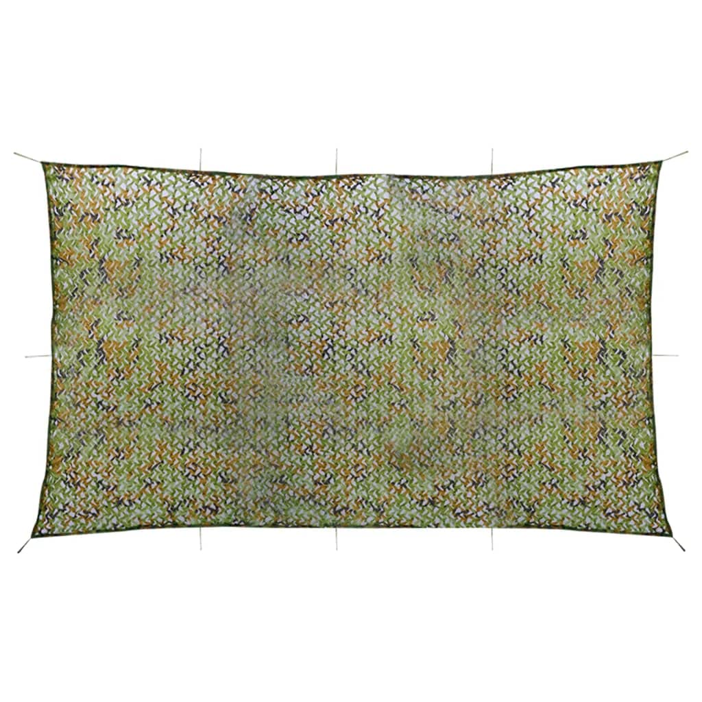 vidaXL Camouflage Net with Storage Bag Outdoor Recreation Hunting Shooting Protective Gear Patio Vehicle Car Bird Watching Camping Net Green