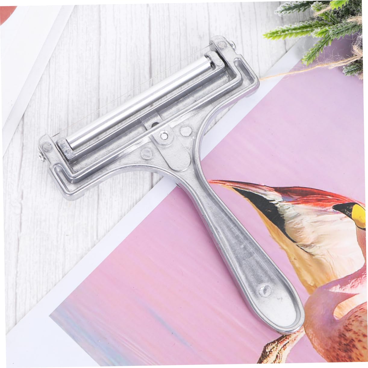 STOBAZA Aluminum Cheese Slicer and Butter Cutting Tool Ergonomic Multi Functional Kitchen Cutter for Home Bakery for Slicing Cheese Butter and Pastries Compact Design