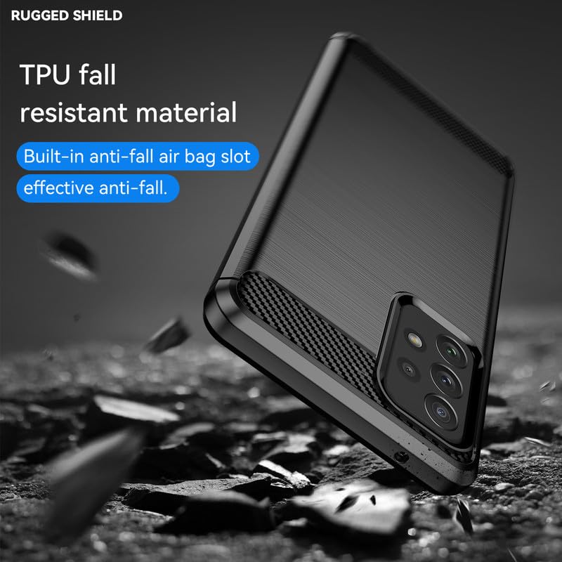 Image of Hybrid Carbon Fiber Back Case for Samsung Galaxy A72 (Black)