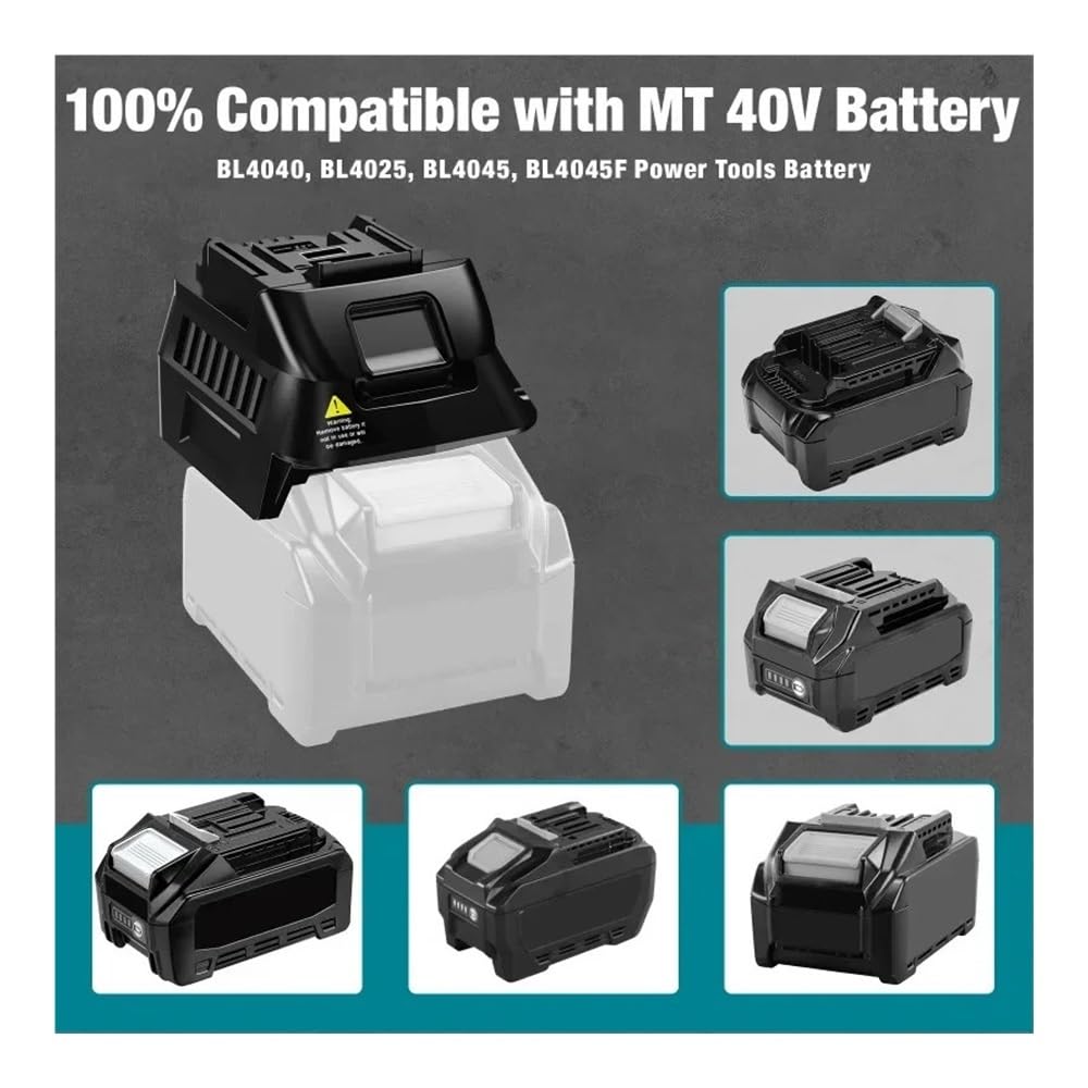 Conversión de batería de Iones de Litio de 40V a Compatible con batería de Iones de Litio de 18V Makita, Herramienta eléctrica inalámbrica, convertidor Adaptador de batería MT40MT18