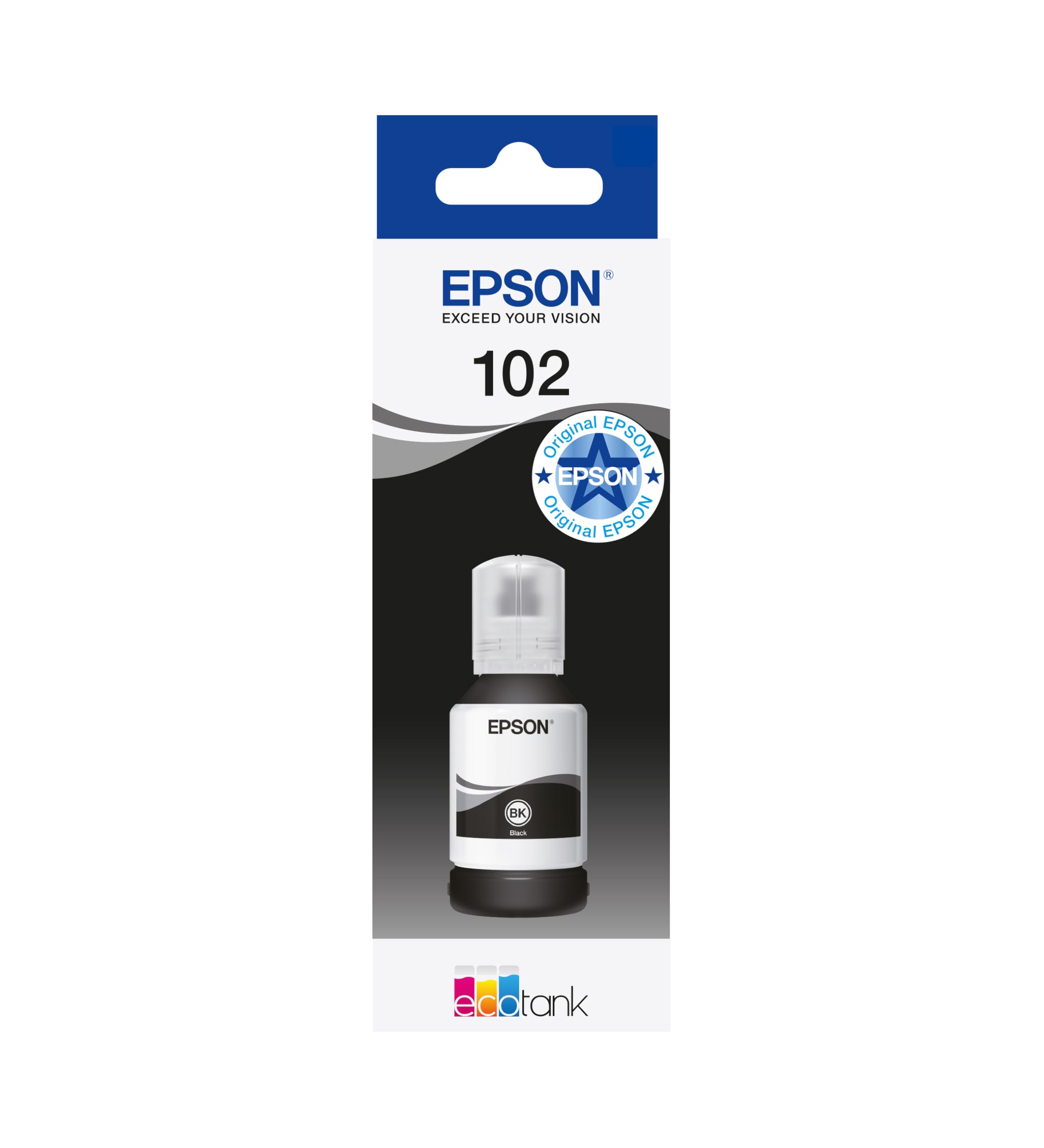 Epson Original 6641 EcoTank Tintenflasche – Schwarz (ET-2700, ET-2750, ET-2756, ET-3700, ET-3750, ET-4750)