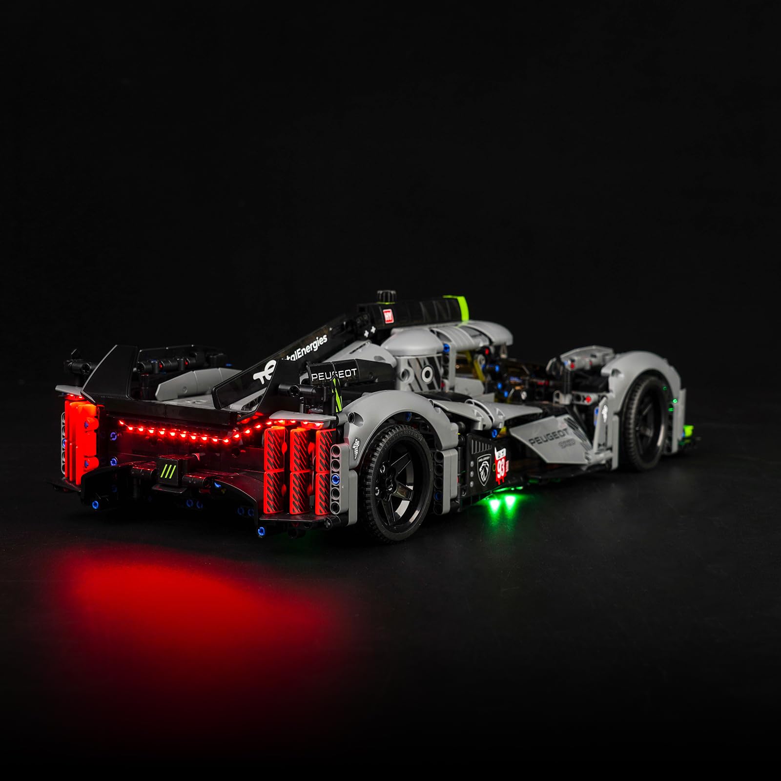 Kit d'éclairage LED pour Lego 42156 Technic Peugeot 9X8 24H Le Mans Hybrid Hypercar (Pas Un modèle Lego) Version de Mise à Jour Kit d'éclairage de décoration pour Lego Le Mans Hybrid Hypercar
