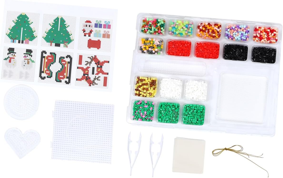 LIFKOME Fuse Bead Craft Kit DIY Art Craft for Christmas Parties Develops Fine Motor Skills Creativity Safe Fun