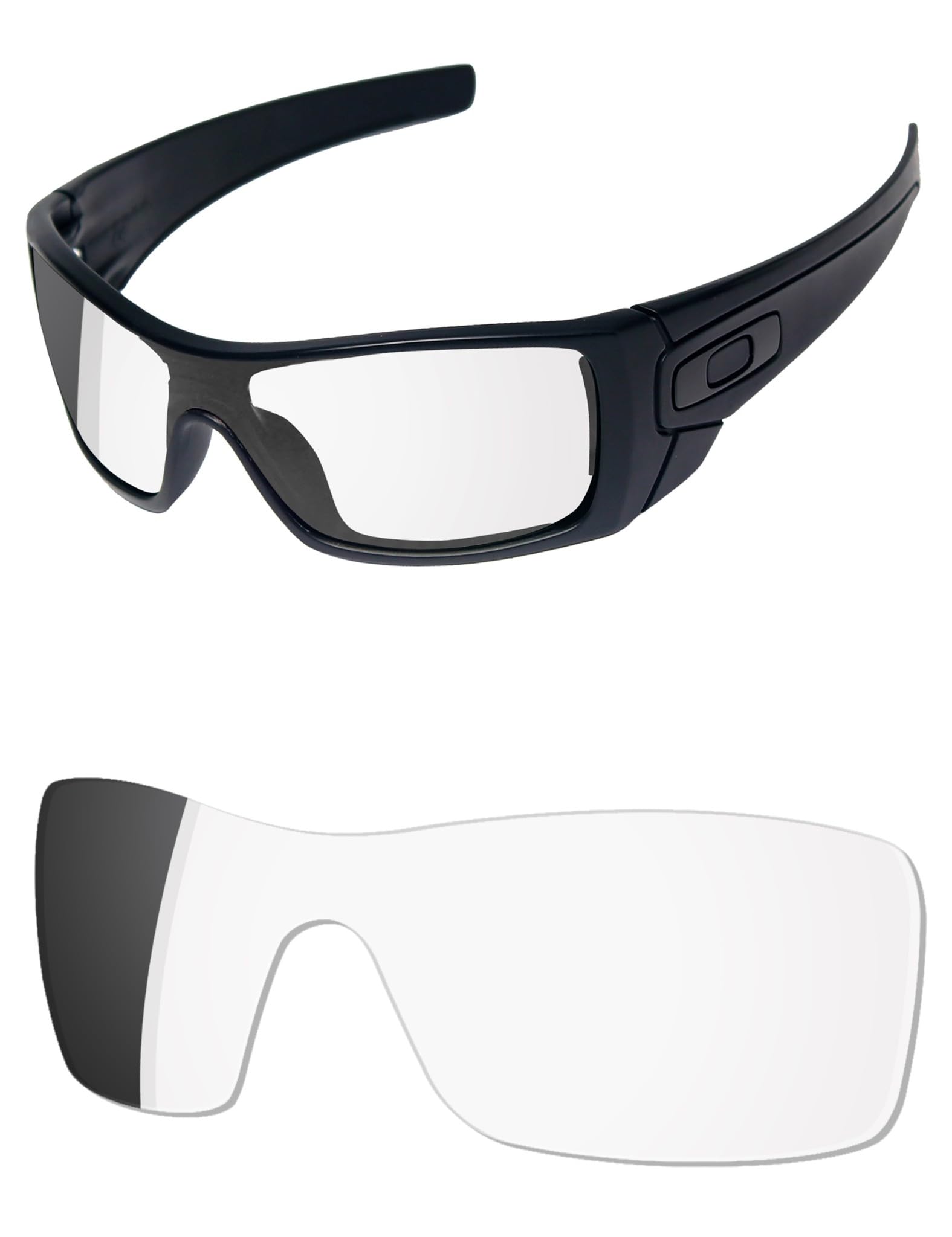 OSharp Lentes de repuesto para gafas de sol Oakley Batwolf OO9101, polarizadas HD, espejadas, protección UV y ajuste perfecto