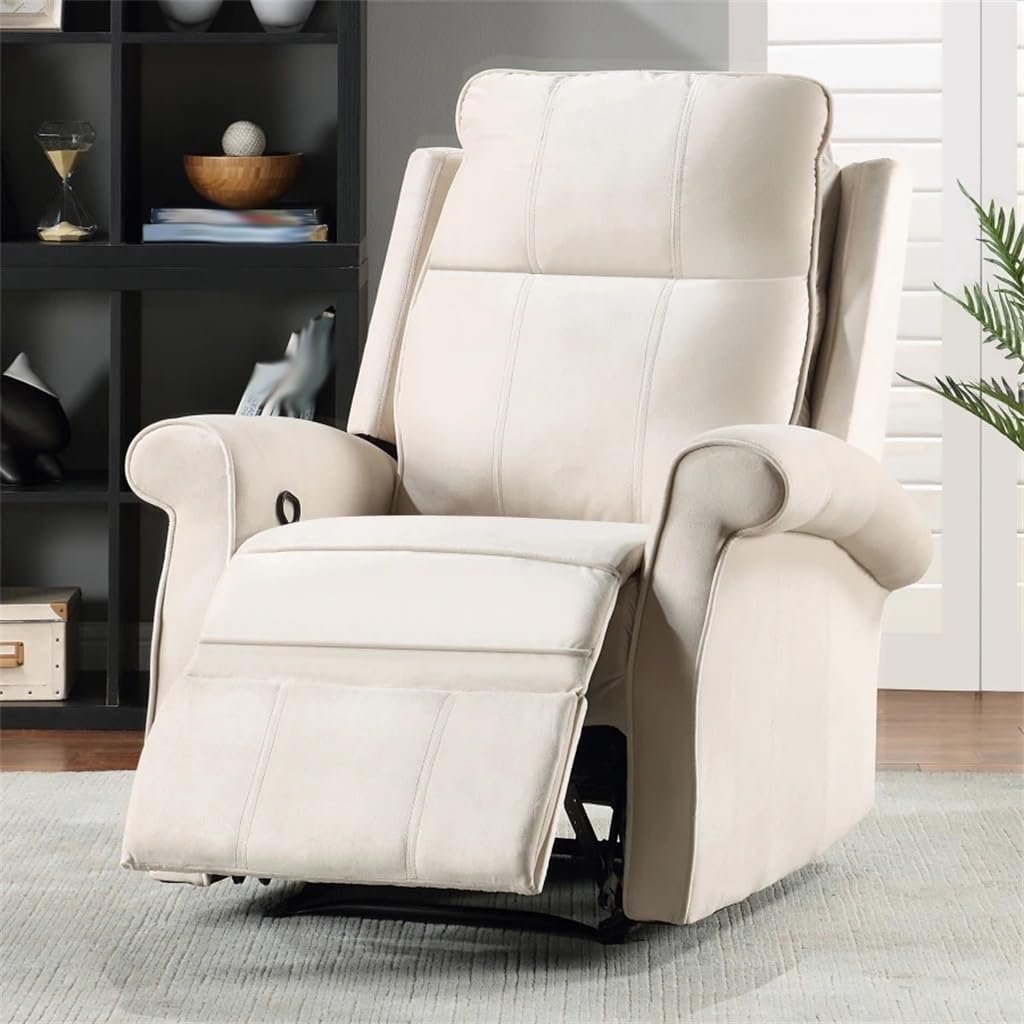 Oversize Upholstered Single Sofa Recliner Chair with Soft Fabric and Overstuffed Armrests,for Living Room