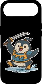 Samurai Penguin Ice Retro Fighter Case for iPhone Air
