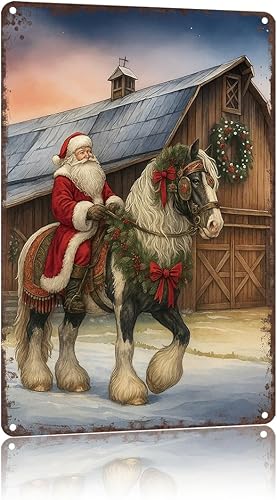 Letrero de hojalata retro de Navidad de 8 x 12 pulgadas, estilo vintage, arte de pared de metal para exhibición de pub, bar, club
