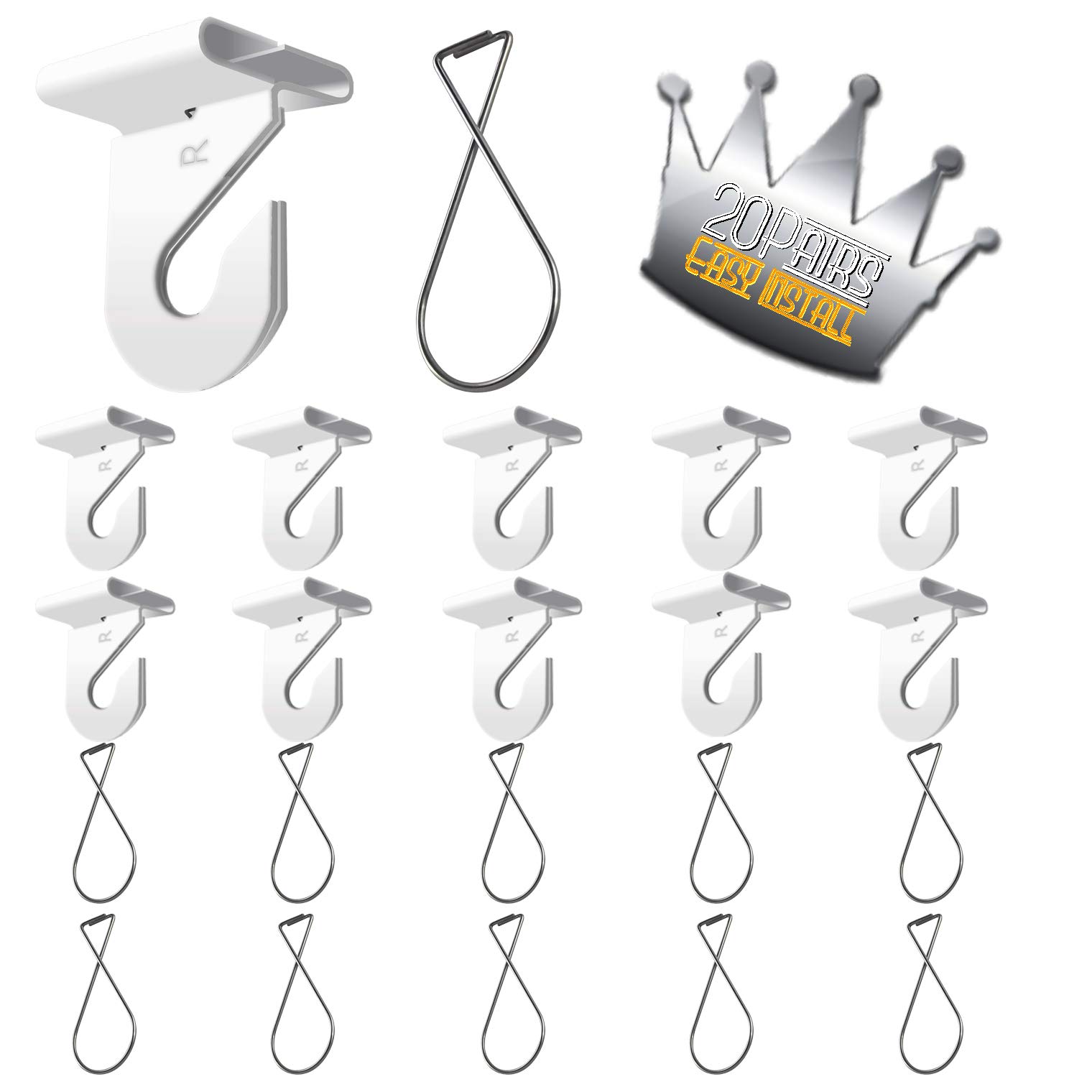 Buy SEEMEYCeilingHooksforHangingsOfficesSchoolsClassroom Drop