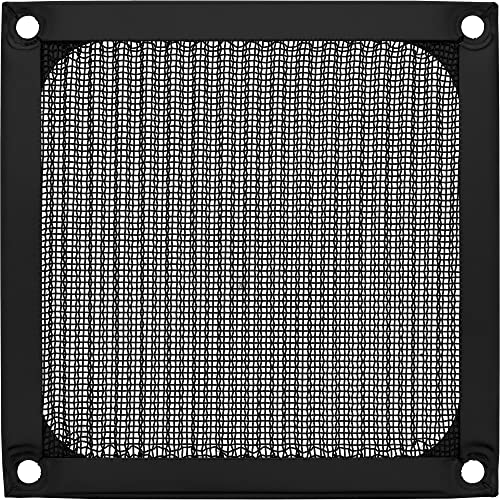 InLine 21564 Griglia per Ventola con Filtro in Alluminio, 92 x 92 mm, Nero