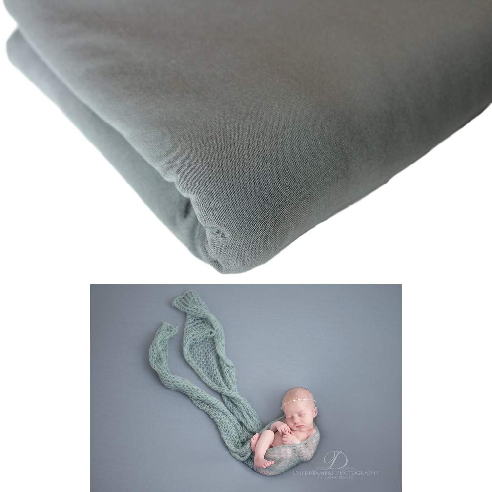 Solid Posing Fabric Backdrop, Photography Prop, 2 Yards, 25 Available Colors (Steel)