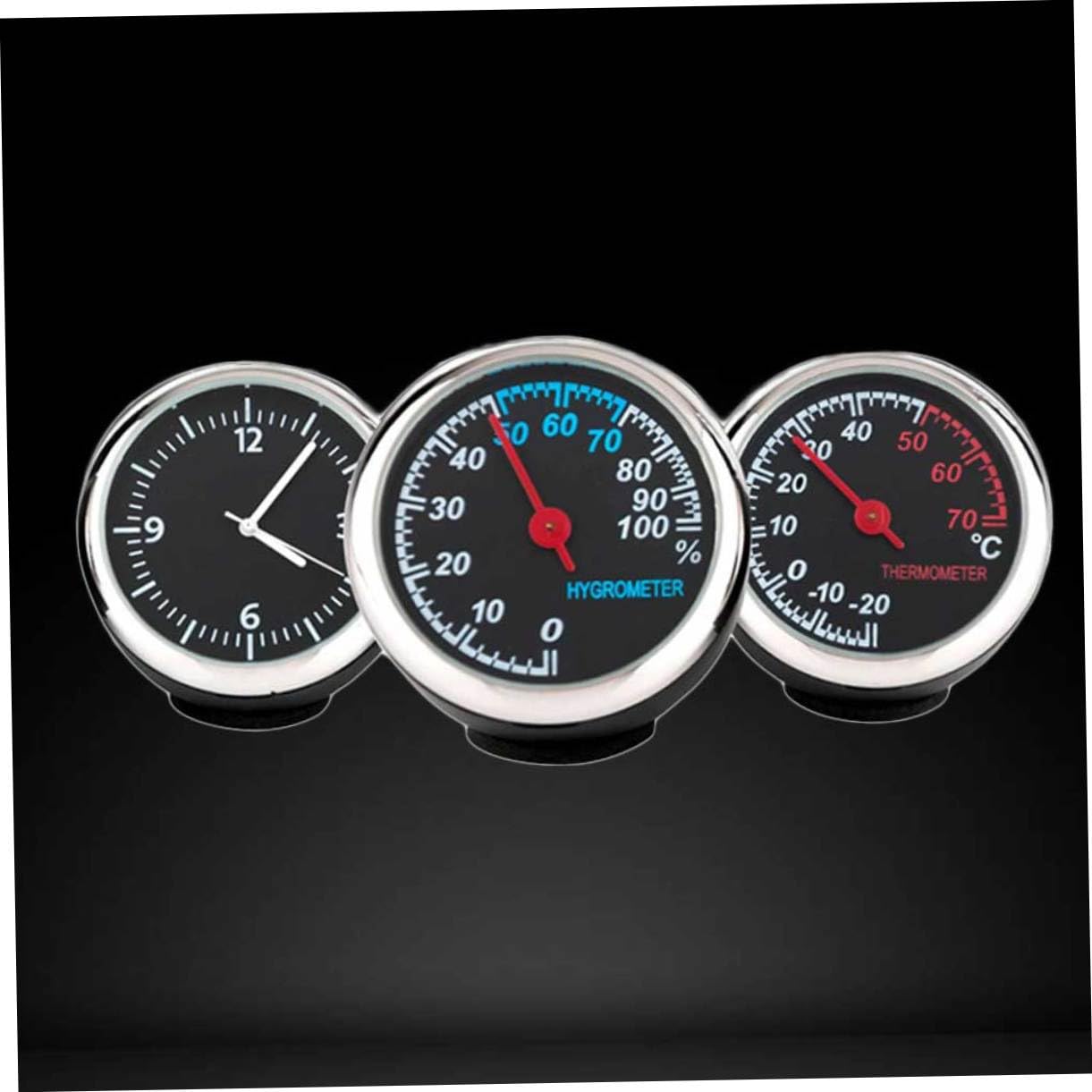 Mobestech 2 Piezas Reloj Luminoso Medidor De Humedad Suministros De Coche Decoraciones Del Tablero Del Auto Higrómetro Mecánico Higrómetro De Coche Resistencia a Altas Temperaturas