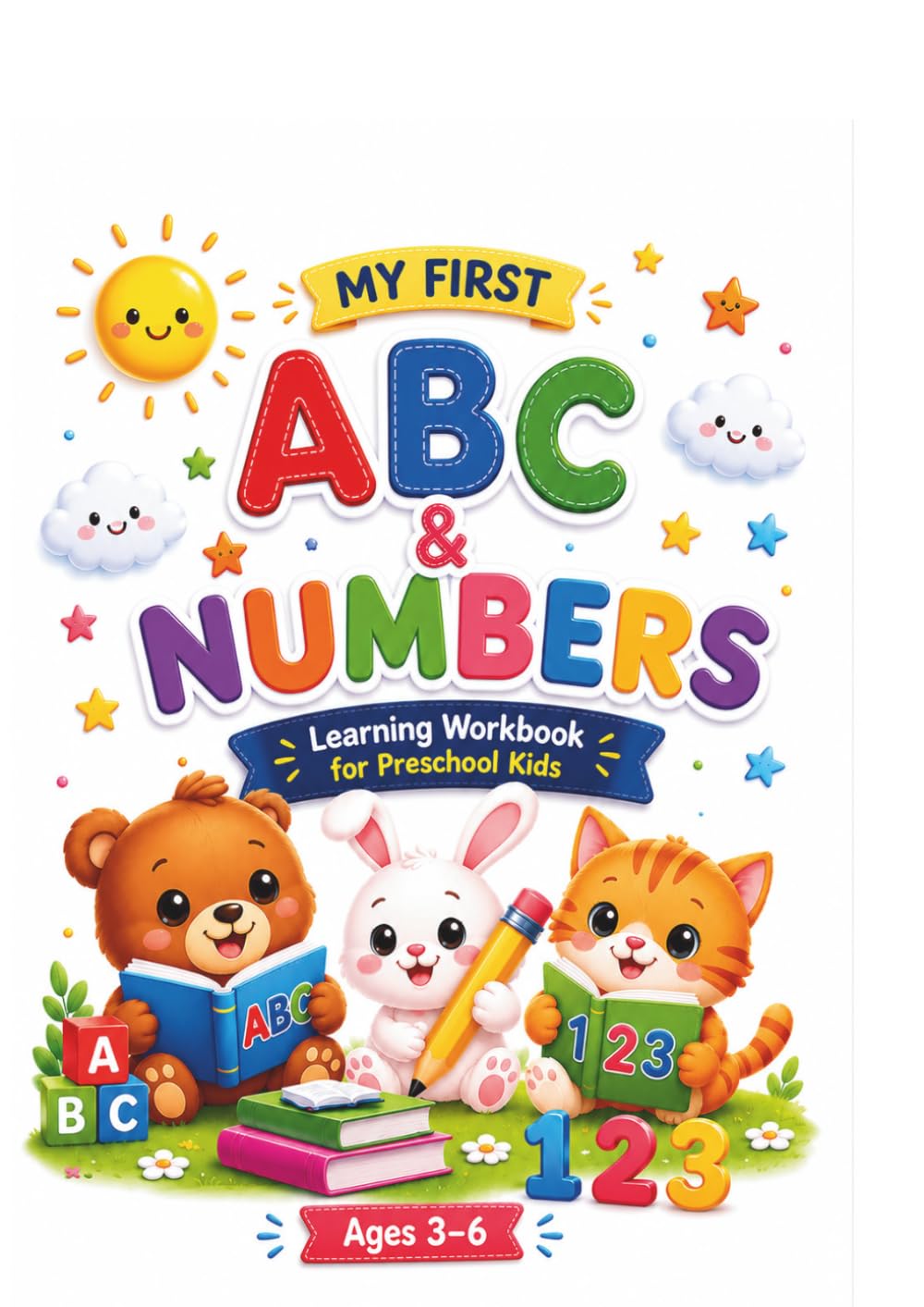 MY FIRST ABC & NUMBERS: Drawing, Tracing & Activities Workbook for Preschool Kids Ages 3–6