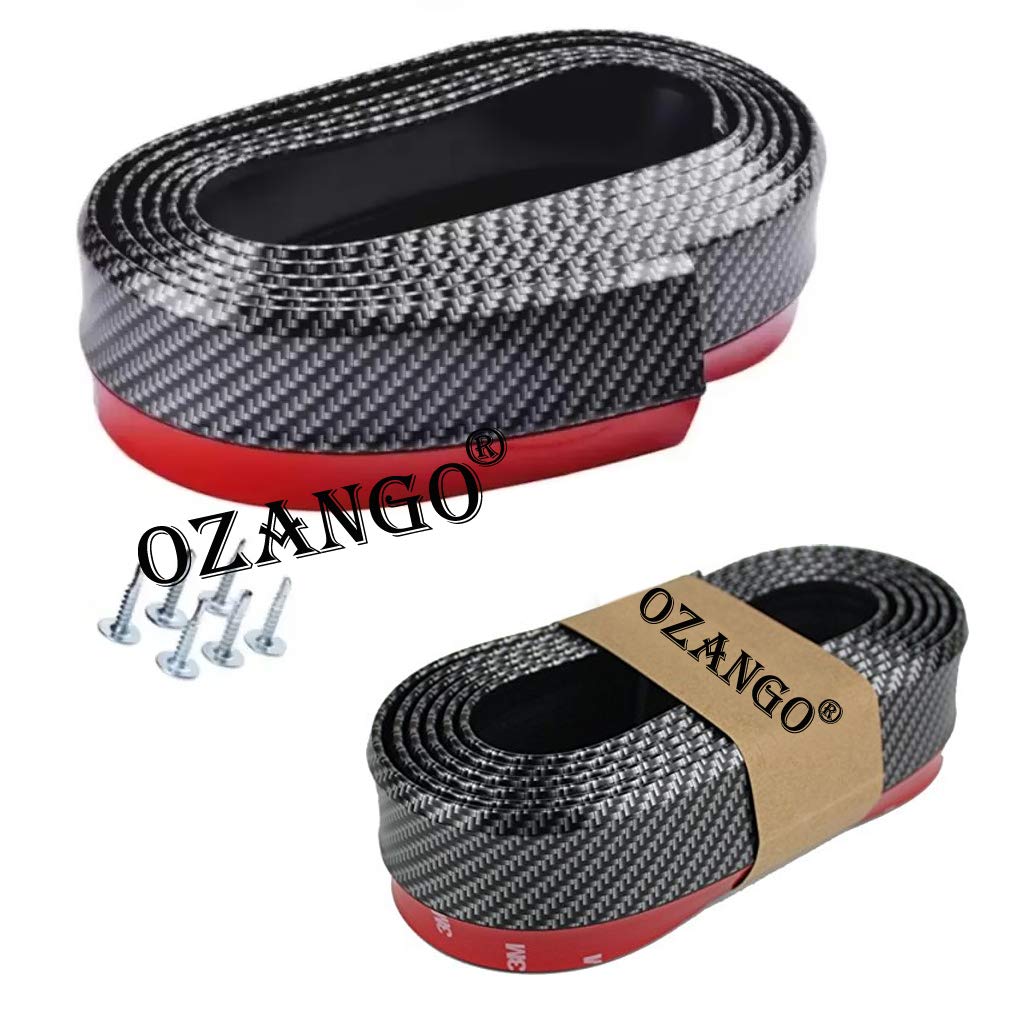 Buy OZANGO B3 Car Front Bumper Lip StickOn Car Body Kit Carbon Fiber
