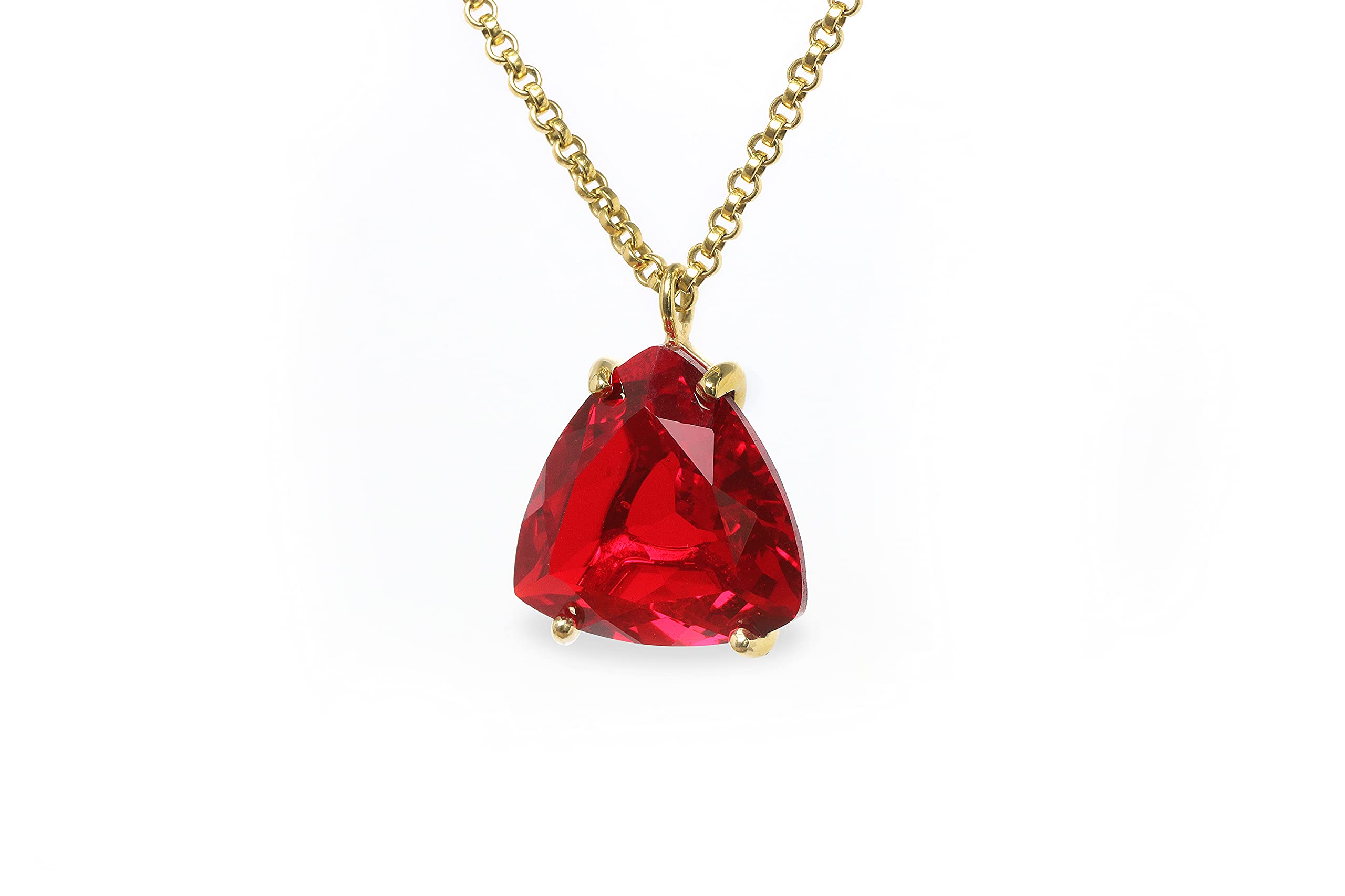 Bezaubernde Rubin Halskette - Handwerkliche 14k Gelb Gold Halskette - Aussage Schmuck Halskette, Mode Halskette, Geburtsstein Halskette, Geschenk Halskette - Anpassbare Material und Anhänger Form