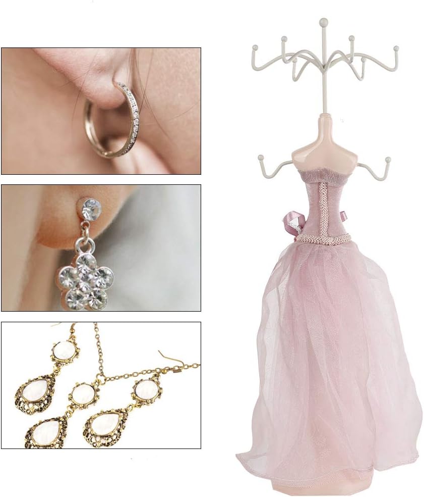 Fashion Jewelry Display Stand, Jewelry Rack, Dress Form Earring Necklace Ring Holder Stand, for Girls (Big Model)
