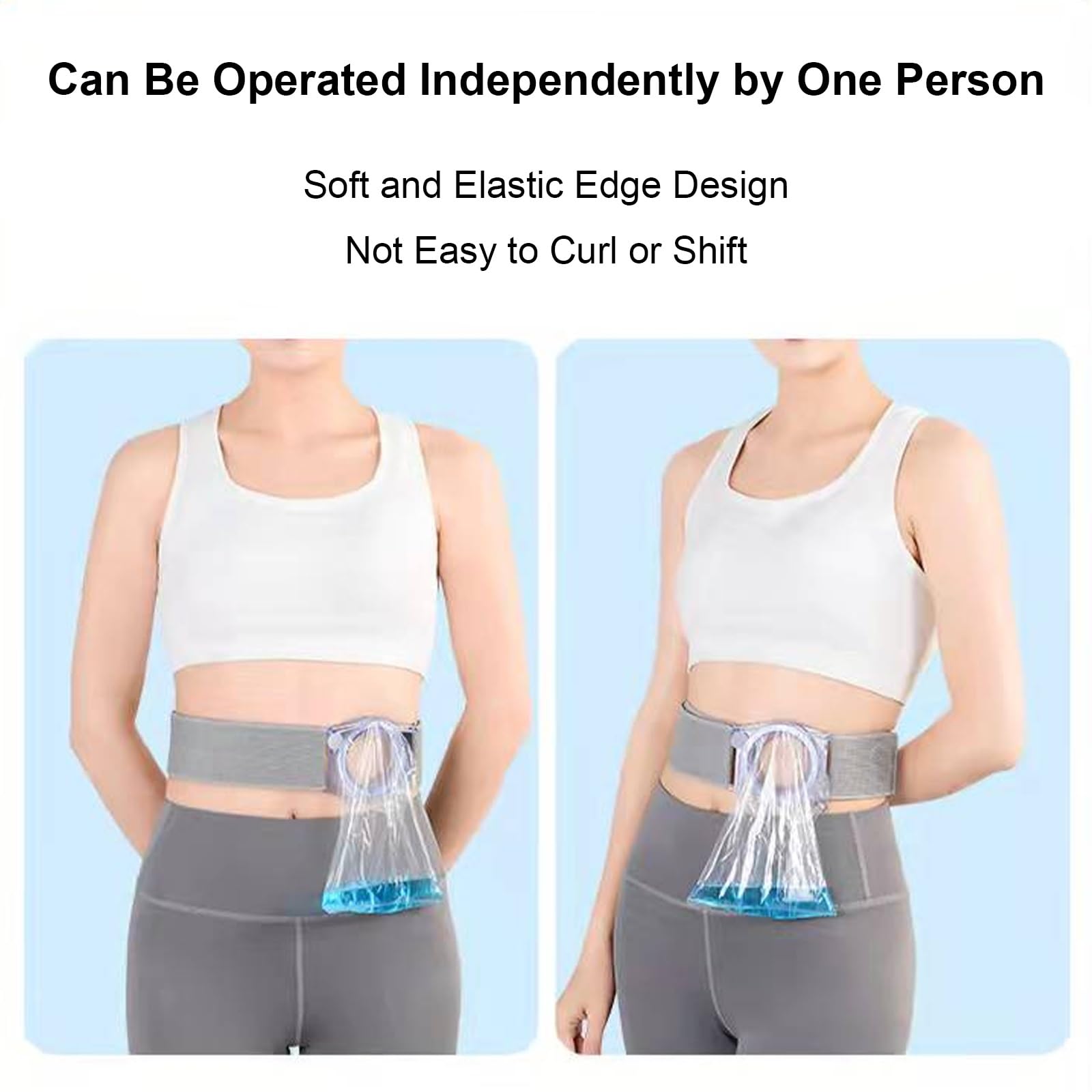 Fascia per Stomia Gonfiabili, Cintura di Supporto per Stomia con Foro da 5 Cm, Cintura Elastica di Supporto Addominale, Forniture Post-Operatorie