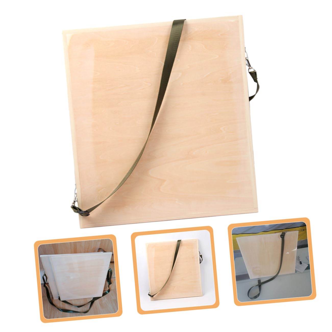 SEWACC Tableau De Dessin Portable Bois pour Artistes Planche De Croquis Légère avec Bandoulière pour Camping Et Activités Extérieures