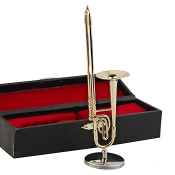 Amazon.co.jp: Dselvgvu 銅ミニチュア トロンボーン スタンドと