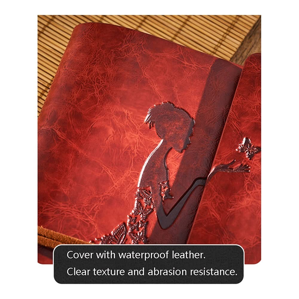 Cahier Journal, Cahier A6 épais Portable Diary de Voyage Mignon Creative Strap Notepad, Cahier Parfait pour Le Travail, Voyages, université Bureau de l'école (Color : A, Taille : Clock Style)