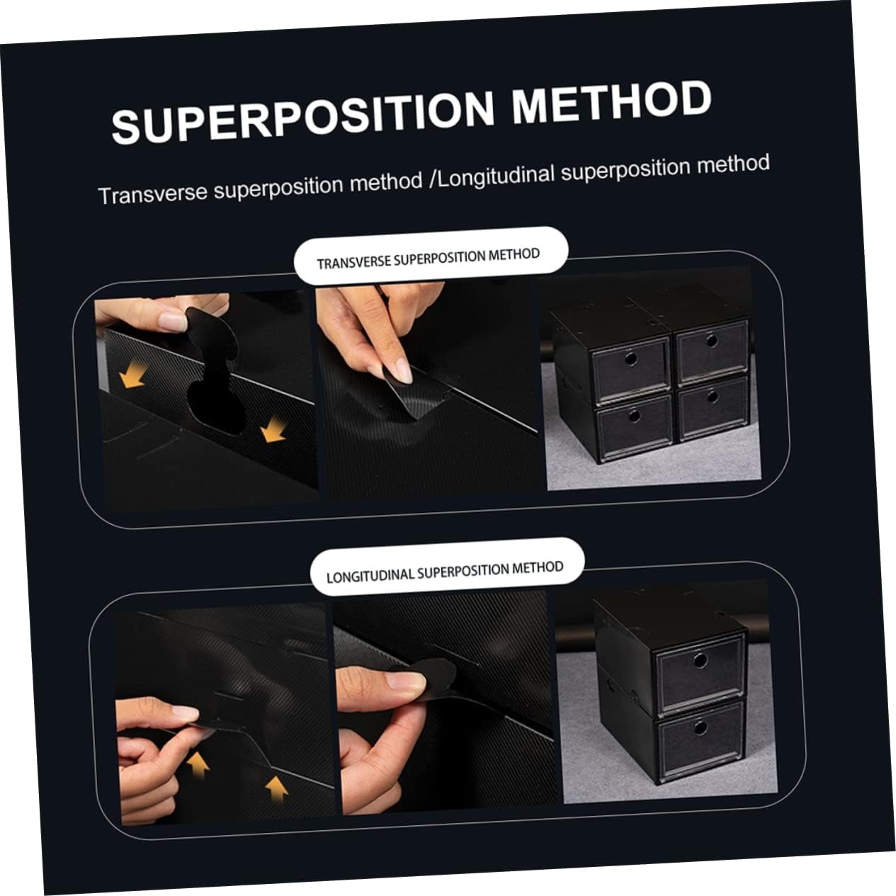 Unomor 6pcs Stackable Plastic Shoe Boxes Organizing Storage Boxes for Closet Visual Window Sneaker Cases