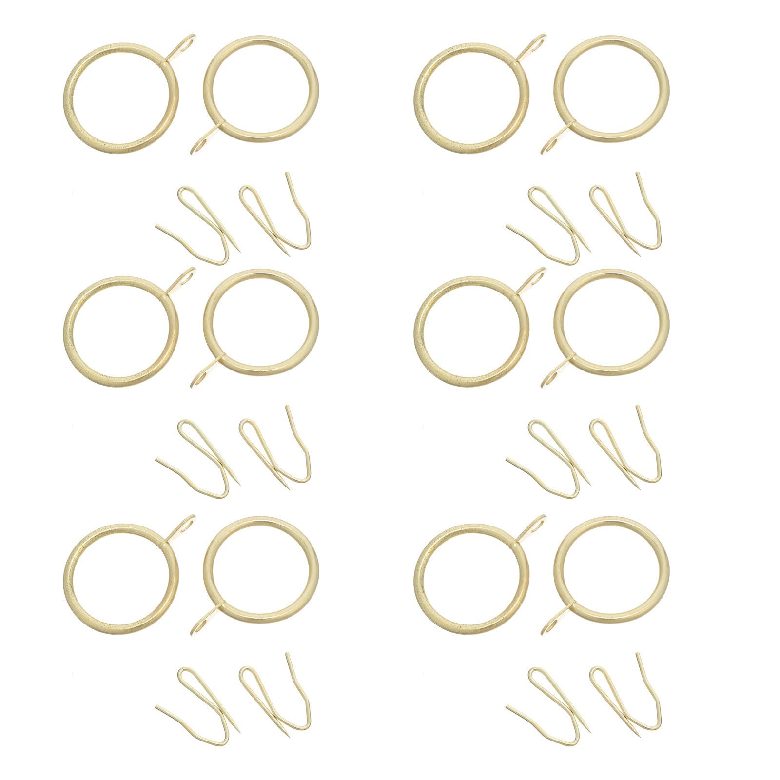 GALPADA 100 Set Anelli in Metallo per Tende da Doccia con Occhielli Resistenti e Spessi, Ganci Decorativi in Oro per Tende da Bagno e Porte, Design Raffinato e Robusto