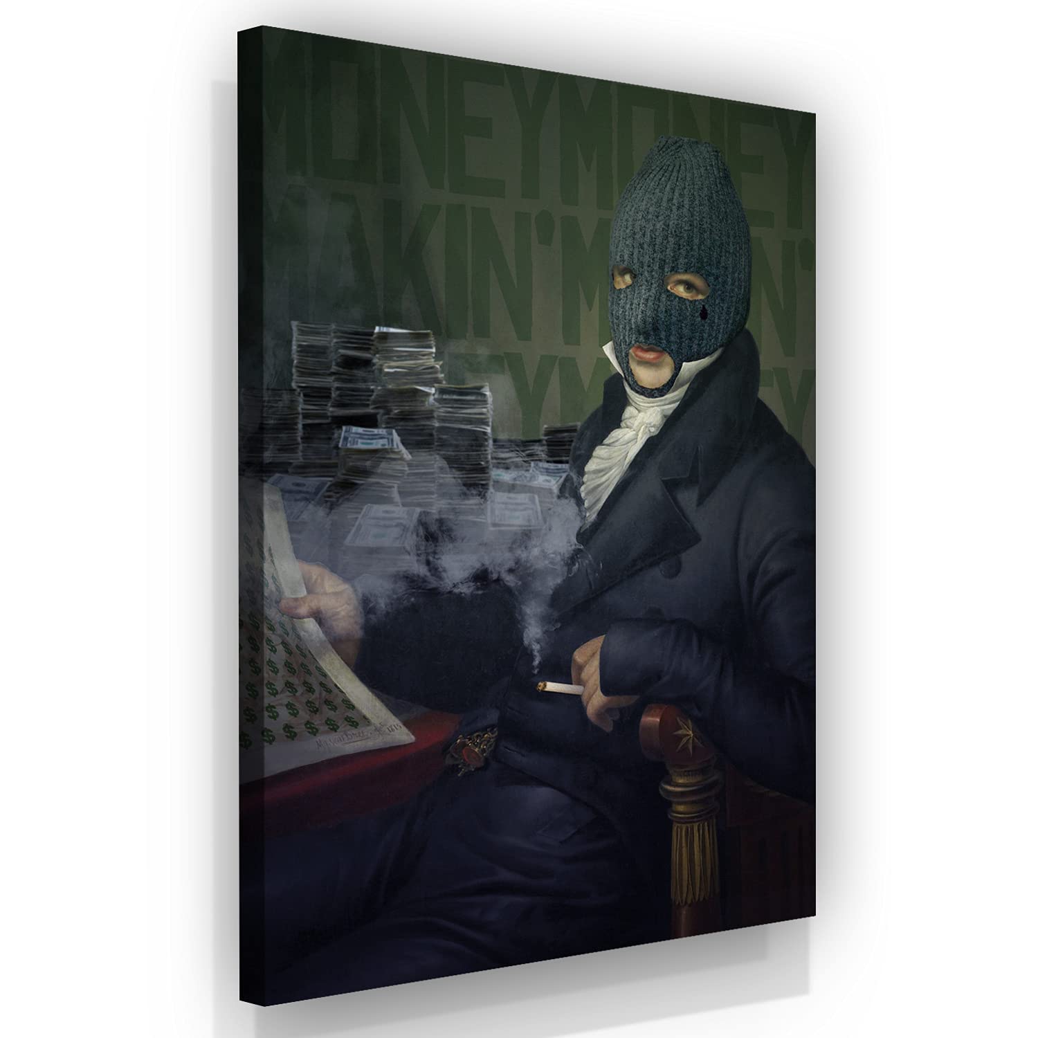Fellipo Ricci Money Robber Fine Art Reproduction Art Canvas Print Oil Painting Vintage Wall Art Money Sign Money