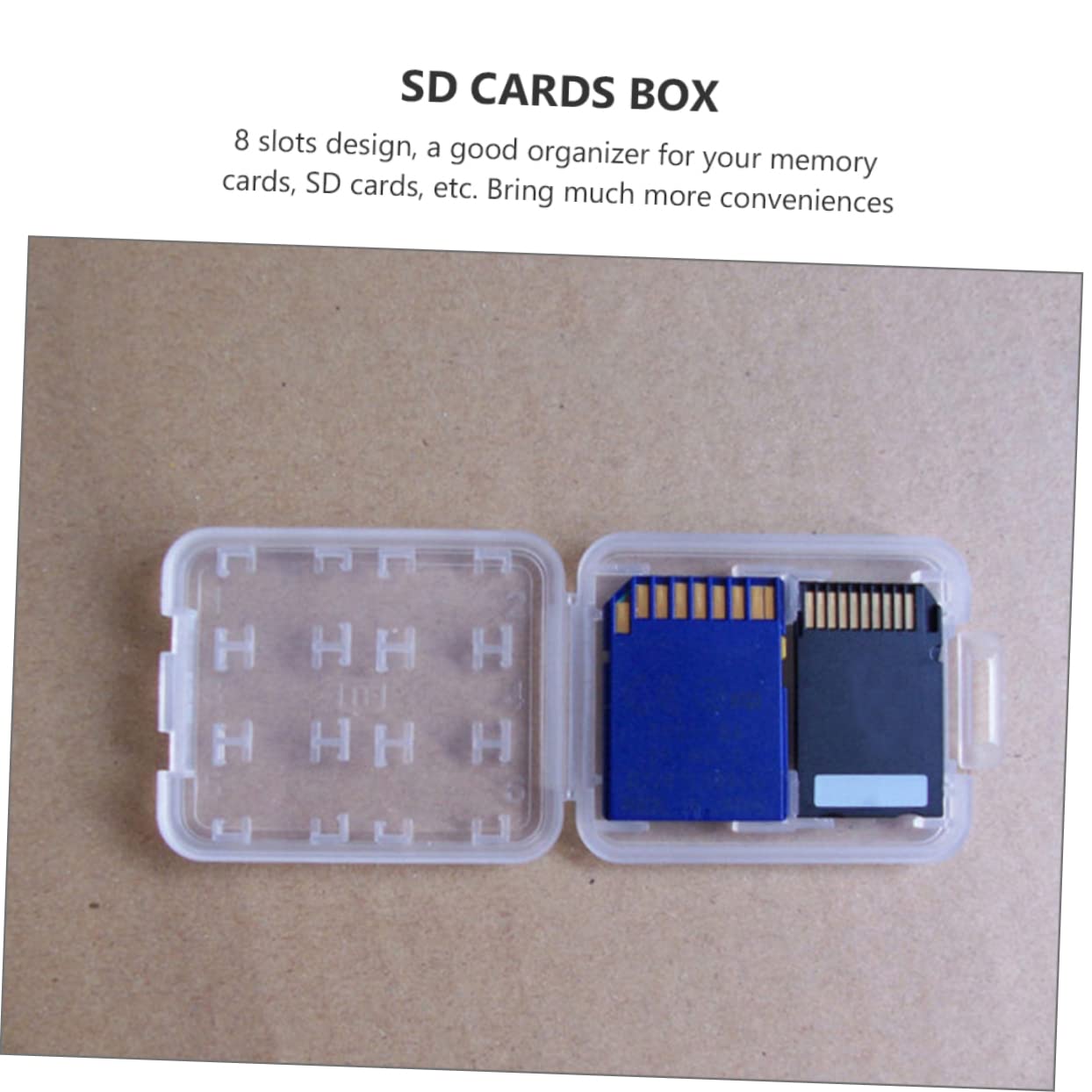 Housoutil 20Pcs Transparent Memory Card Case Holder Organizer Compact and Durable Storage Box for Cards Water Resistant Design Easy to Carry and Access