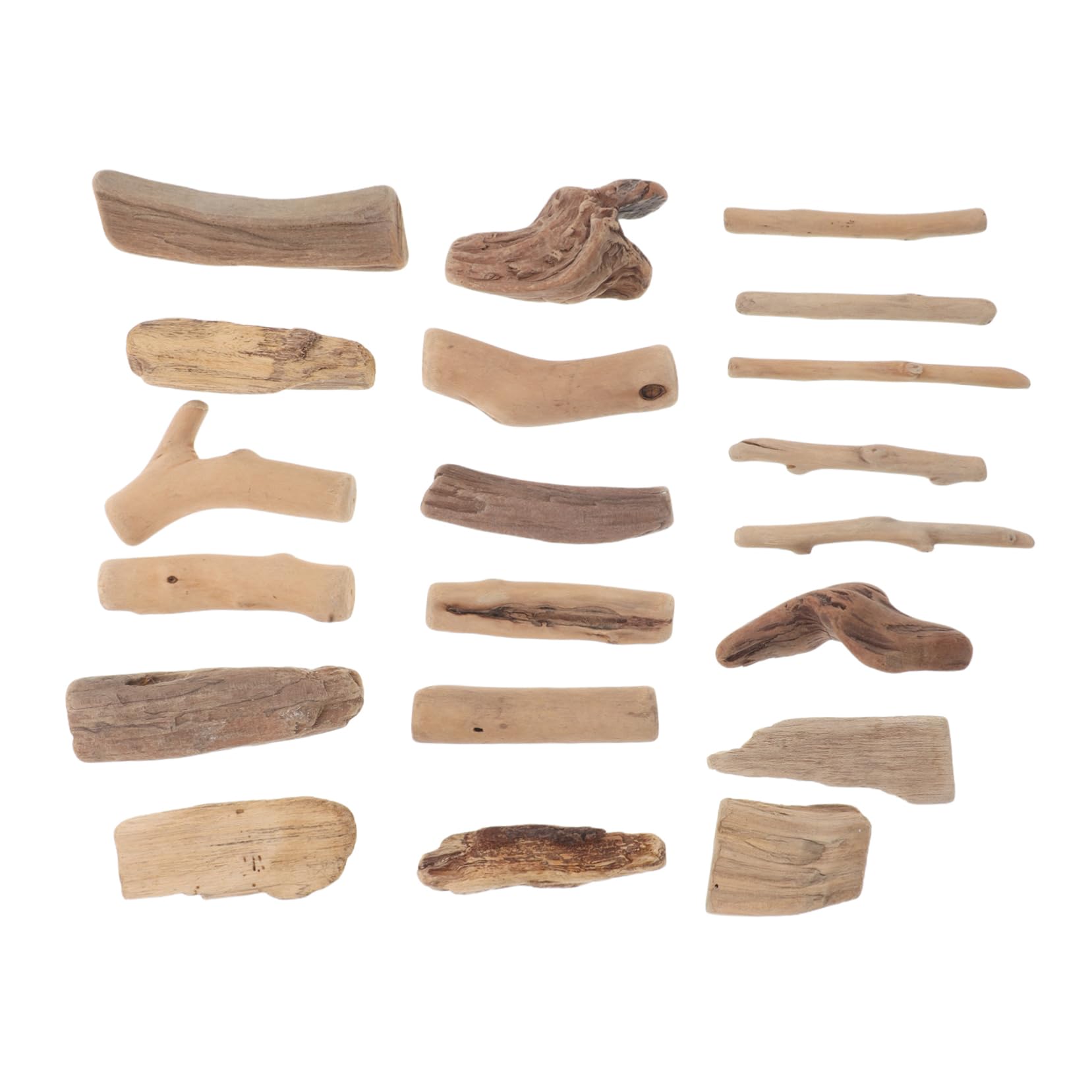 DIYEAH 20pcs Rustic Driftwood Blocks for Aquarium Decor Natural for Crafting Projects Unique Decorative Wood for Home and