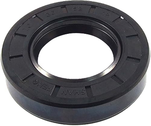 Miniatura 28 de uxcell Caucho doble de los labios del sello de aceite del eje rotatorio métrico 49.2x82.0x16.4 ft m TC, negro