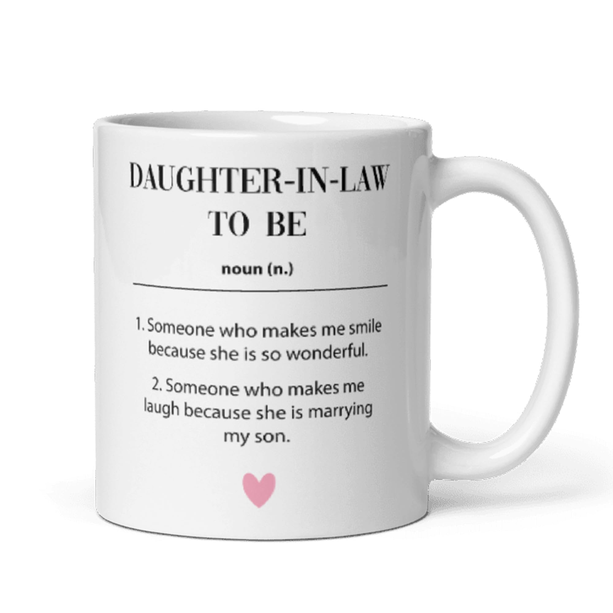 Confidently Quirky - Daughter In Law To Be White Mug, Son's Girlfriend Mug, Future Daughter In Law Gift, Christmas Daughter in law to be