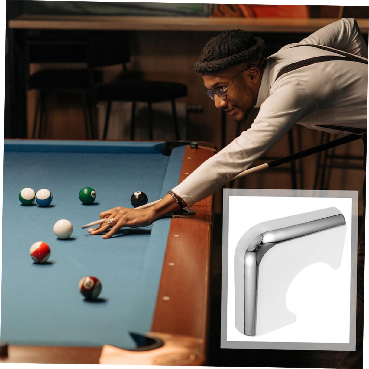 BESTonZON Protector de Esquinas 2 Piezas para Mesa de Billar de Hierro Duradero y Versátil para Protección en Bares y Entretenimiento en Casa