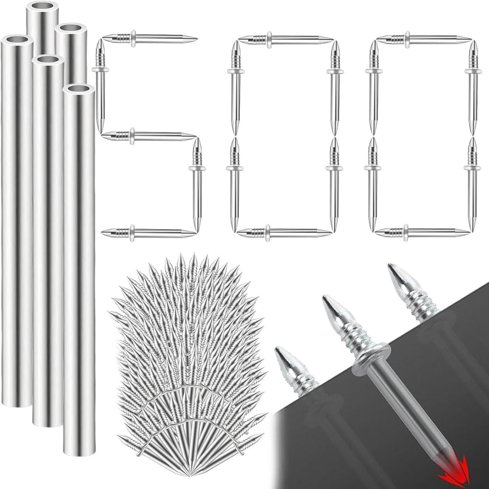 Littimoon 500Pcs Hardware Carbon Steel Nails for Seamless Installation,Double-Head Skirting Thread Seamless Nail,Skirting Marking