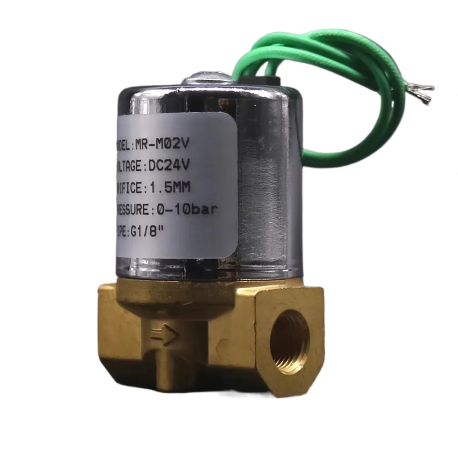 Solénoïde de vanne carburant 24V DC en laiton normalement fermé pour circuits diesel