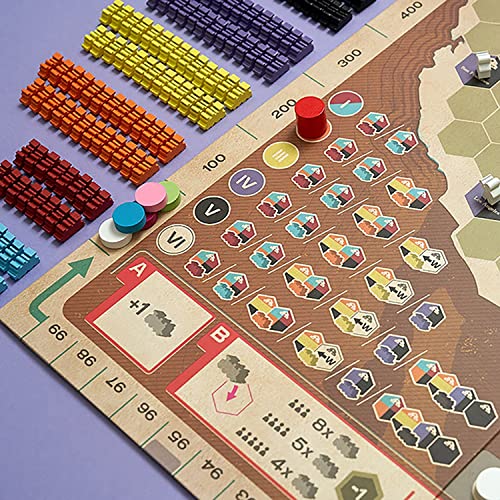 Capstone Games: Ride The Rails, Core Strategy Board Game, 3 To 5 Players, 1 Page Of Rules, Quick 60 Minute Play Time, Ages 12 And Up #TOP4