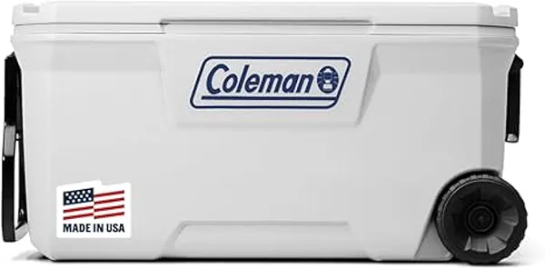 Coleman Classic Series 100qt Wheeled Marine Cooler, Fully Insulated Lid & Body Keeps Ice up to 5 Days, Holds up to 160 Cans