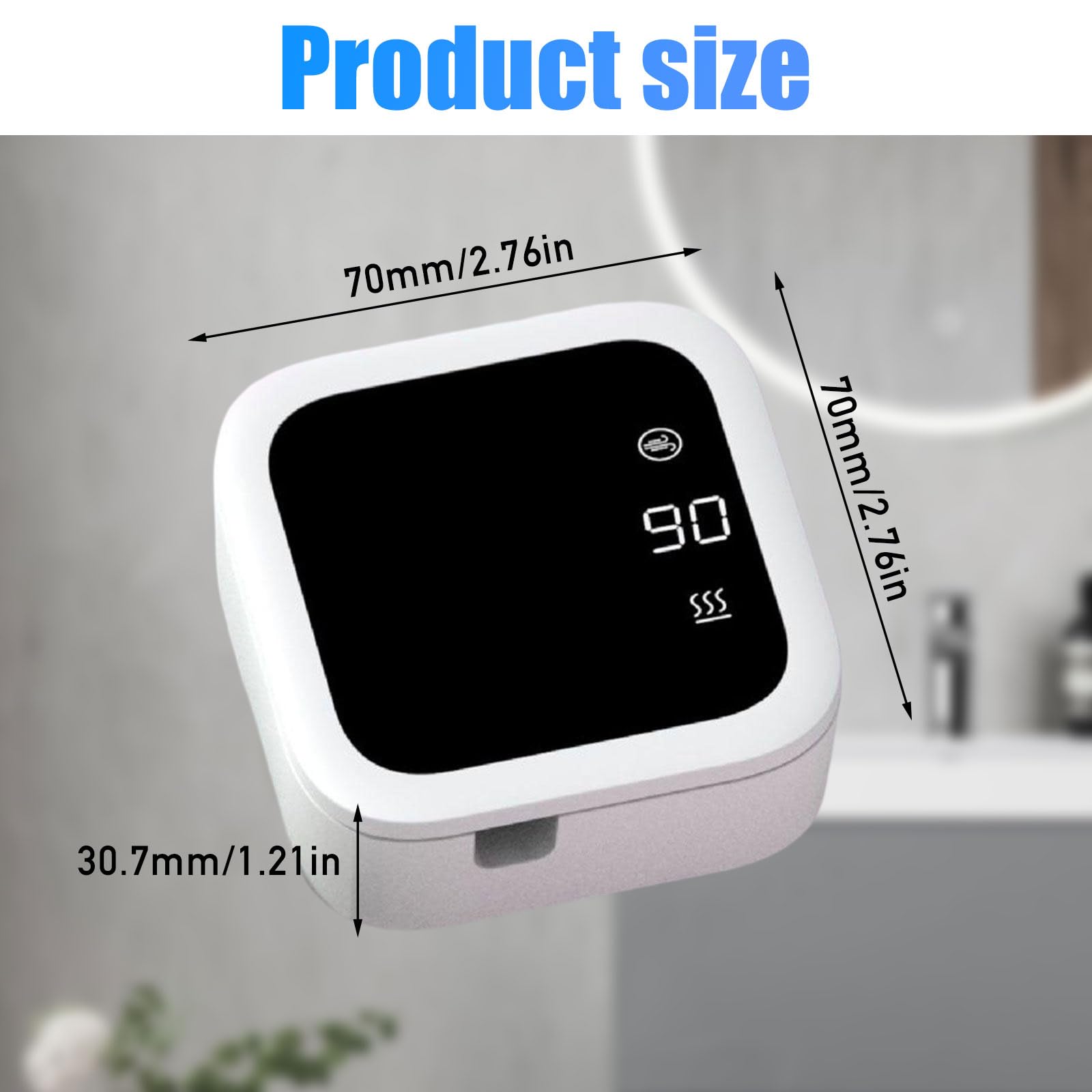 Spazzolino disinfettante, spazzolino da denti UV, disinfettante, portaspazzolino portatile con funzioni temporali e schermo LED, 1000 mAh ricaricabile a parete senza fili montato a parete