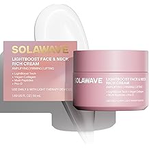 Solawave LightBoost Rich Cream for Face & Neck | Boosts Effects of Red Light Therapy | Daily Anti Aging & Skin Firming Moisturizer | Reduces Appearance of Fine Lines & Wrinkles, Increases Hydration